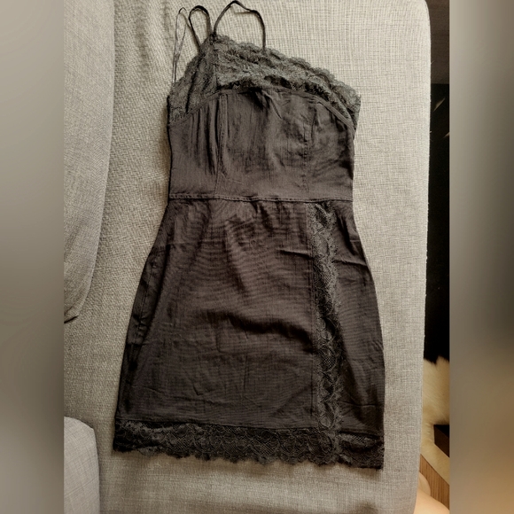 Free People Black One-Shoulder Mini Dress - Picture 1 of 5